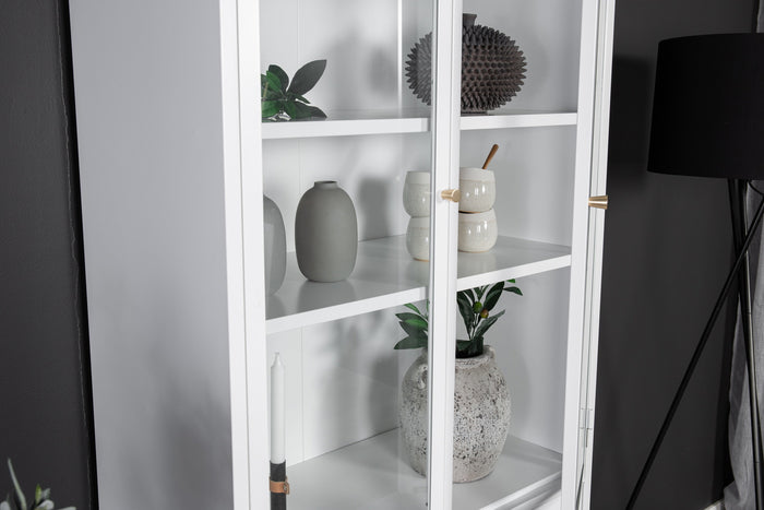 Fjôrd - Vitrinekast Wit Staal - 80x40,5x190cm - Bakal