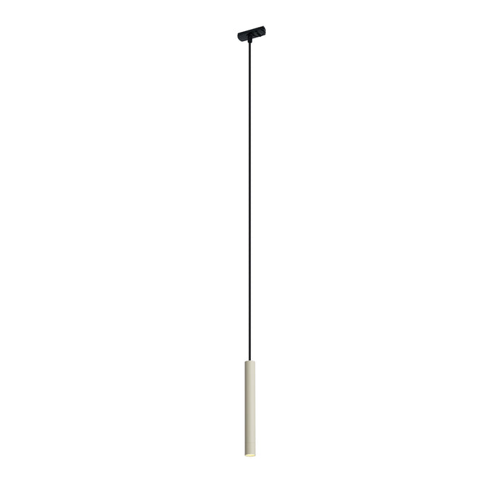 QAZQA Moderne hanglamp beige met zwart voor railsysteem 1-fase -