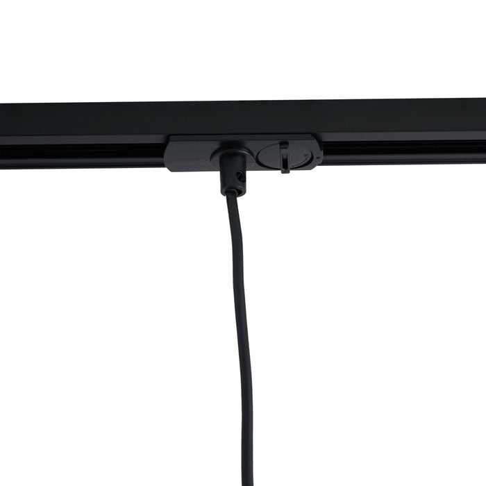 QAZQA Moderne hanglamp beige met zwart voor railsysteem 1-fase -