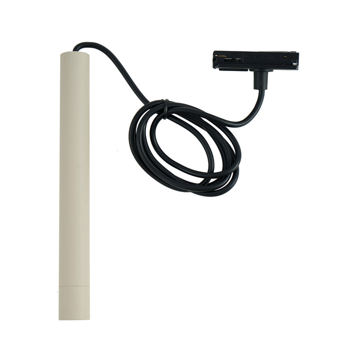 QAZQA Moderne hanglamp beige met zwart voor railsysteem 1-fase -