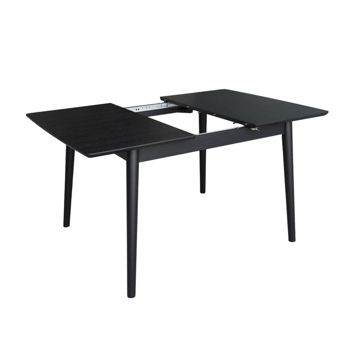 sweeek - Uitschuifbare rechthoekige eettafel rubberhout en eikenfineer