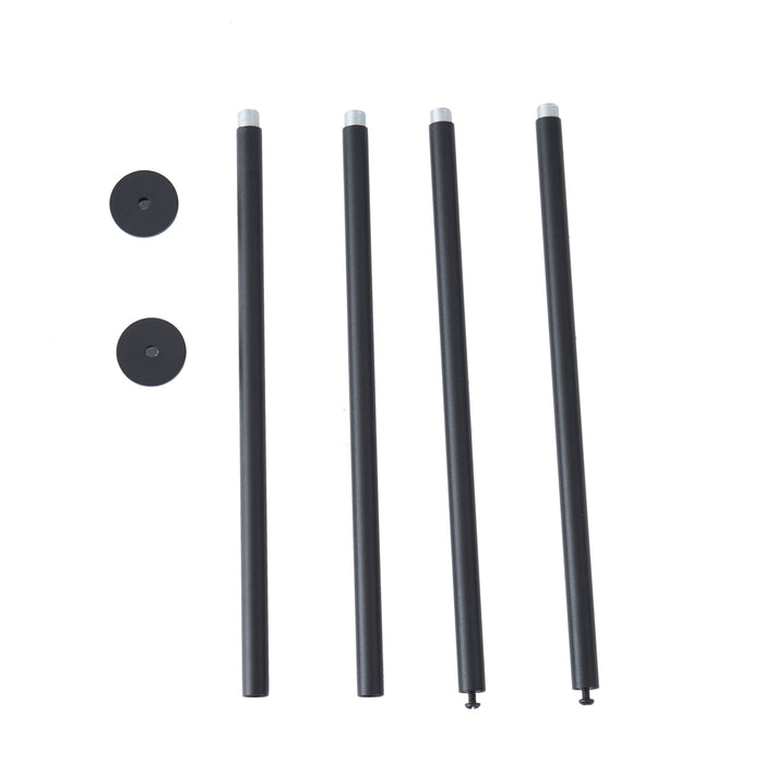 QAZQA Ophanging set van 2 voor 1-fase rail zwart - Iconic