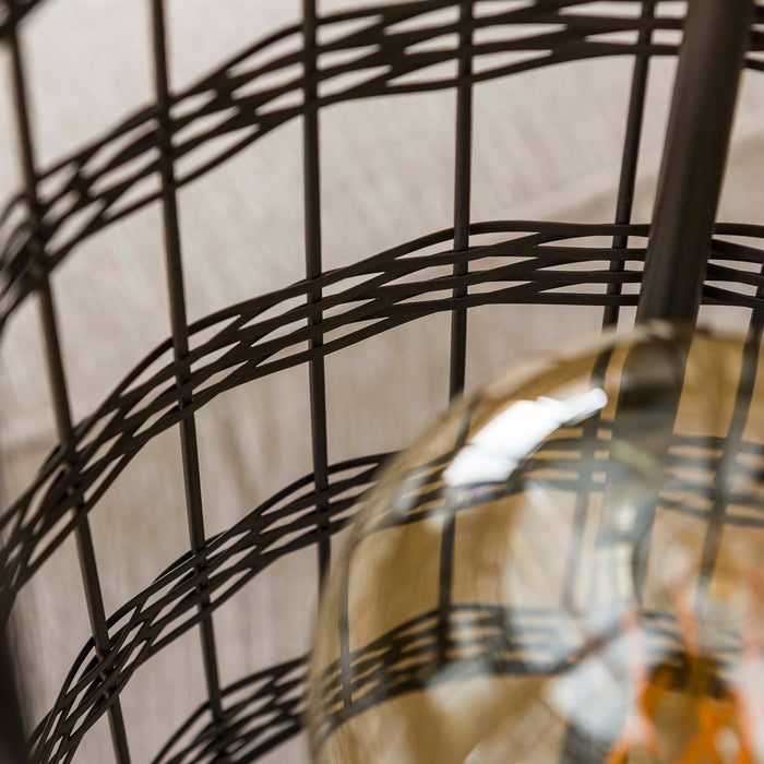 Giga Meubel - Vloerlamp Zwart - 2-Lichts - Metal Blinds