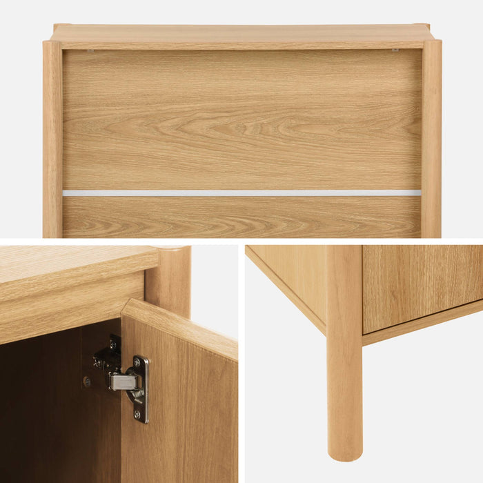 sweeek - Dressoir houteffect 2 deuren 80cm