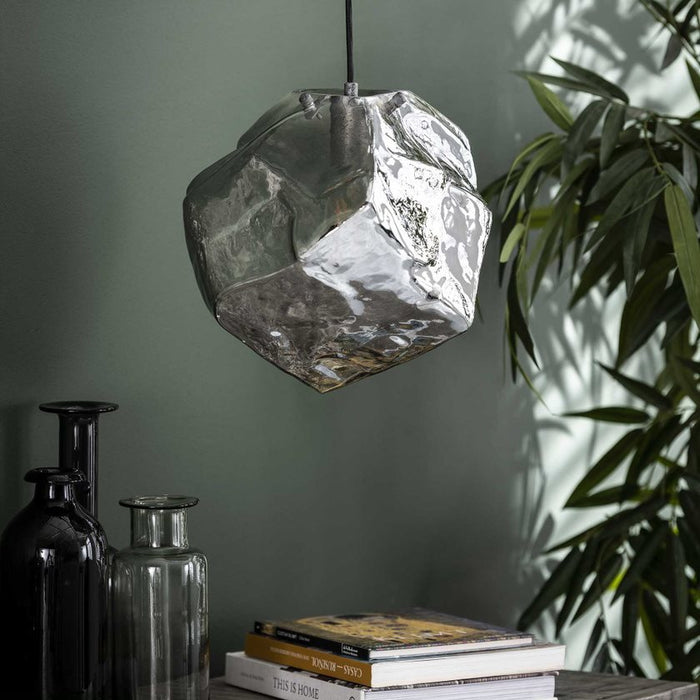 Giga Meubel - Hanglamp Industrieel - Ø25cm - Hanglamp Rock Chrome