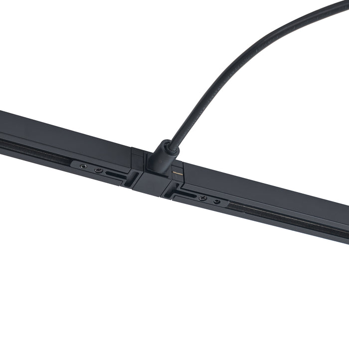 QAZQA Voeding met ronde bevestigingsplaat voor 1-fase rail zwart -