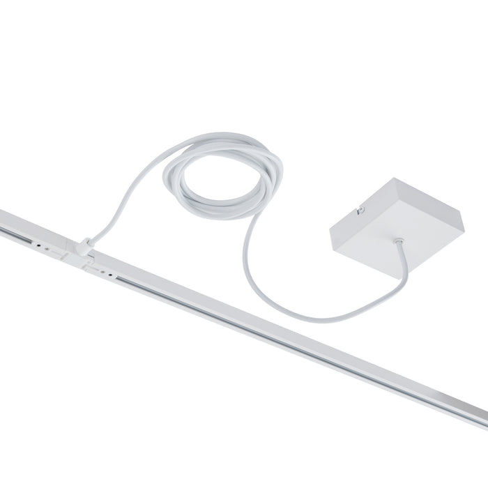 QAZQA Voeding met vierkante bevestigingsplaat voor 1-fase rail wit -