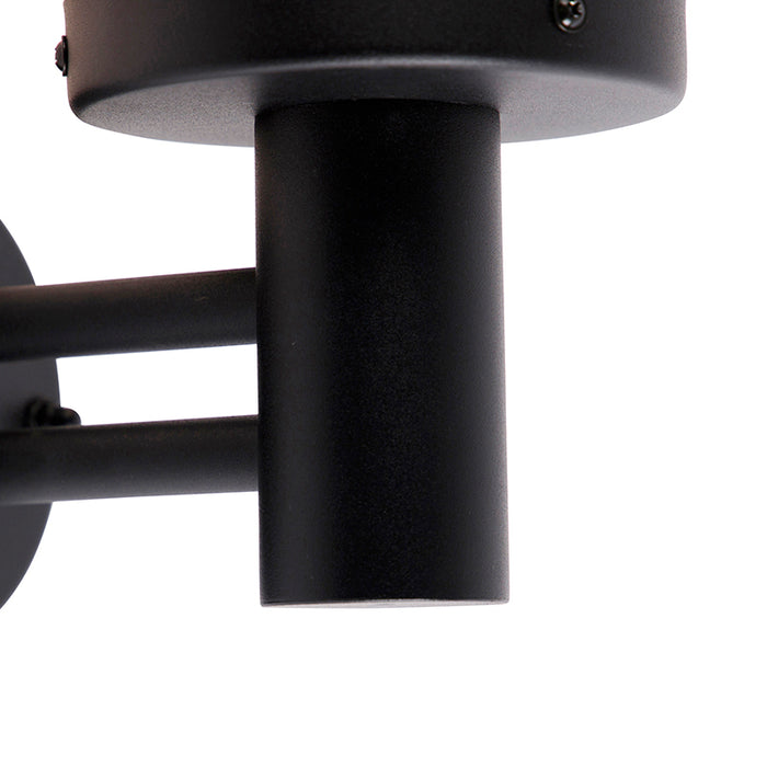 QAZQA Buiten wandlamp zwart met kunststof IP44 RVS - Sfera