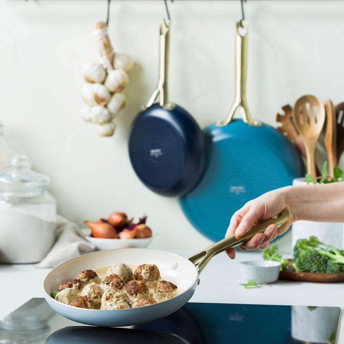 Greenpan Padova koekenpannenset 3 delig - Oxford blue, Pastel blauw
