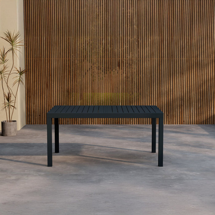 Fjôrd - Tuintafel Rechthoek Zwart Aluminium Uitschuifbaar