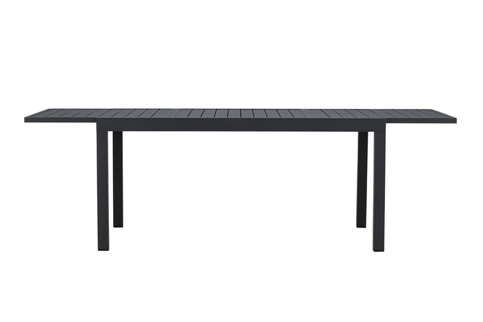Fjôrd - Tuintafel Rechthoek Zwart Aluminium Uitschuifbaar