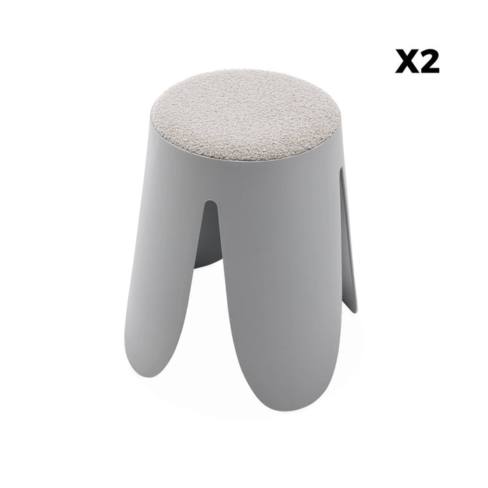 sweeek - Set van 2 stapelkrukken, Ø30 | 44 x H46cm