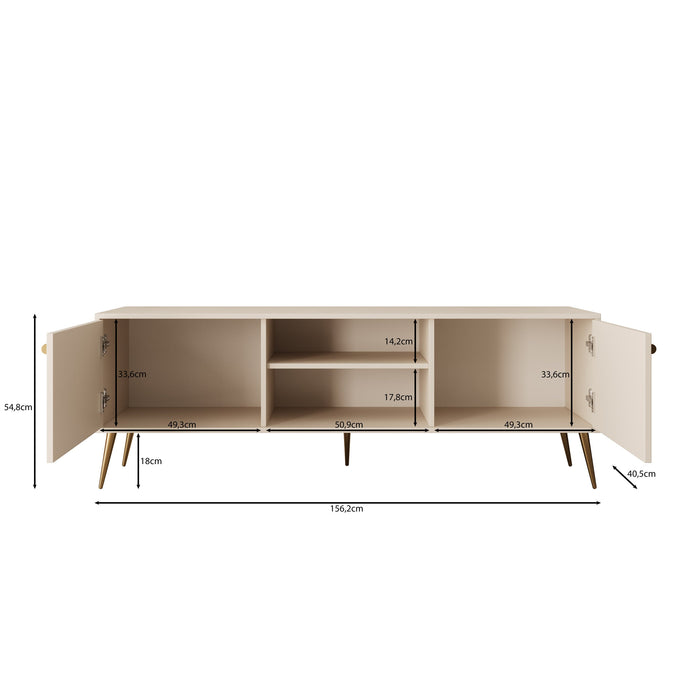Meubella - Reunion - TV-Meubel - Beige - 156 cm