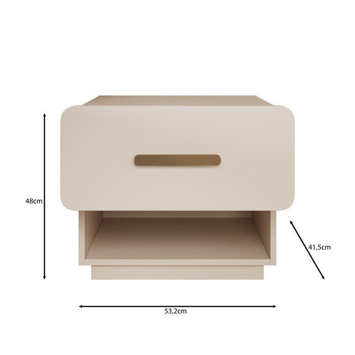 Meubella - Luzon - Nachtkastje set van 2 - Beige