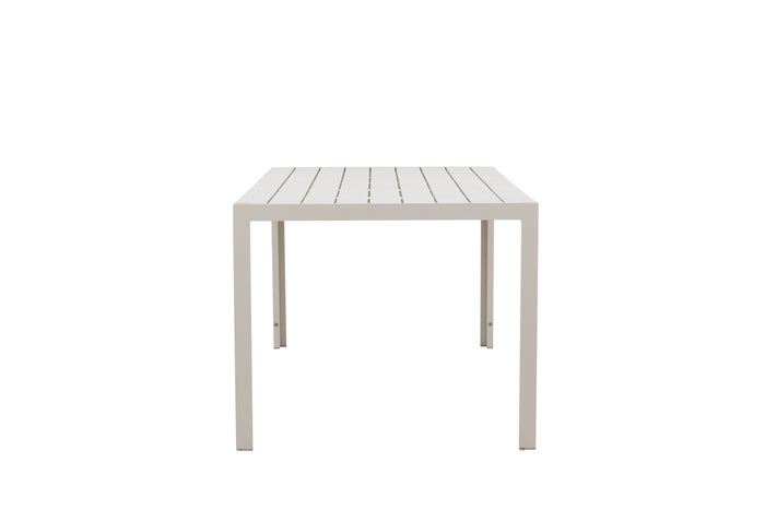 Fjôrd - Tuintafel Rechthoek - Beige Aluminium - 205x90x74cm - Mirko