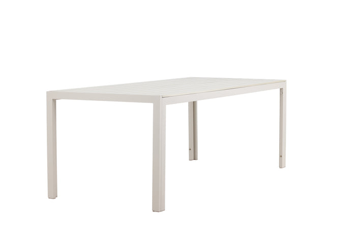 Fjôrd - Tuintafel Rechthoek - Beige Aluminium - 205x90x74cm - Mirko