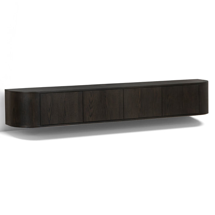 Livingfurn - TV-Meubel Novero Espresso Zwevend - 35x220x33cm