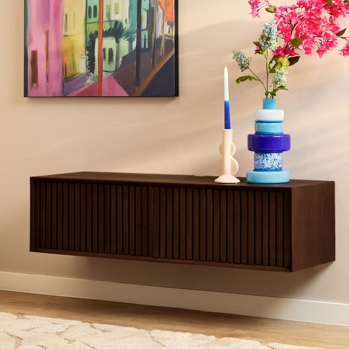 StarFurn - Tv-meubel Zwevend Bruin Hout - 120x35x30cm - Madison