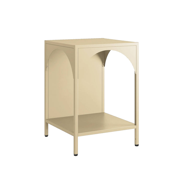 sweeek - Metalen nachtkastjes, industriële bijzettafels (set van 2)