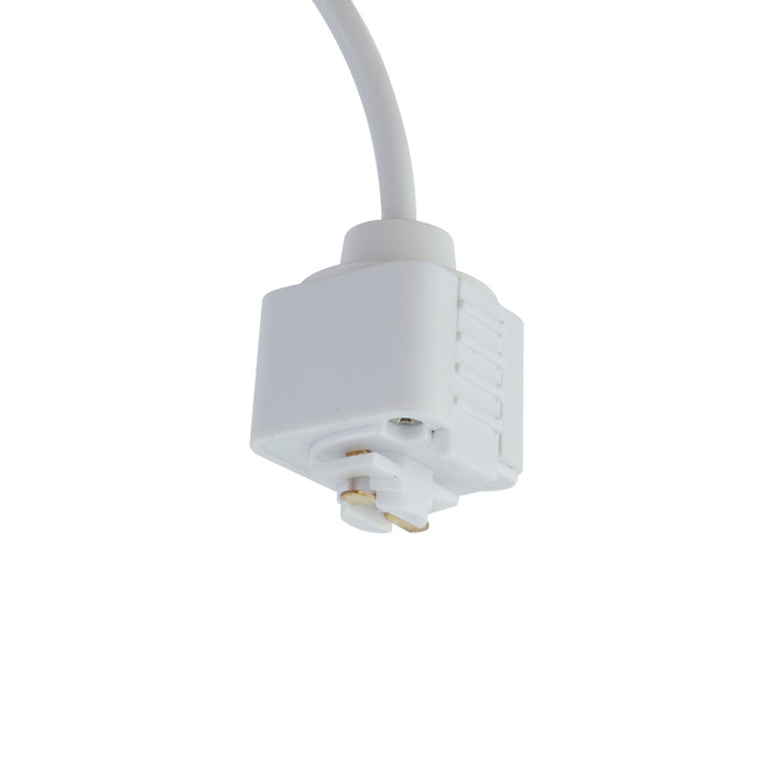 QAZQA Voeding voor 1-fase rail met vierkante bevestigingsplaat wit -