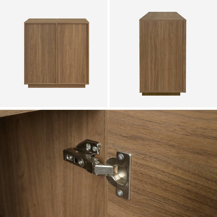 sweeek - Laag kastje houtlook 2 deuren