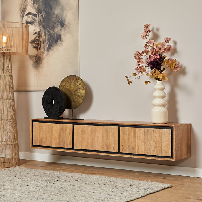 StarFurn - Tv-meubel Naturel Hout - 160x35x30cm - RichWood