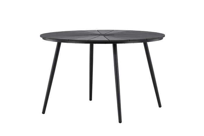 Fjôrd - Tuintafel Rond - Zwart Aluminium - 120x120x74cm - San Vito