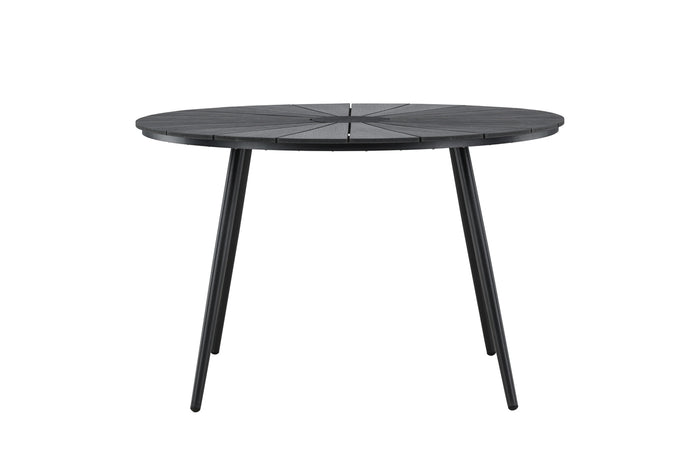 Fjôrd - Tuintafel Rond - Zwart Aluminium - 120x120x74cm - San Vito