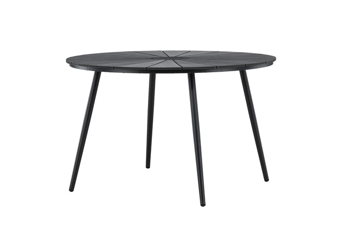 Fjôrd - Tuintafel Rond - Zwart Aluminium - 120x120x74cm - San Vito
