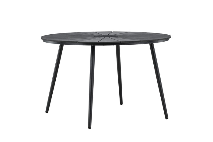 Fjôrd - Tuintafel Rond - Zwart Aluminium - 120x120x74cm - San Vito