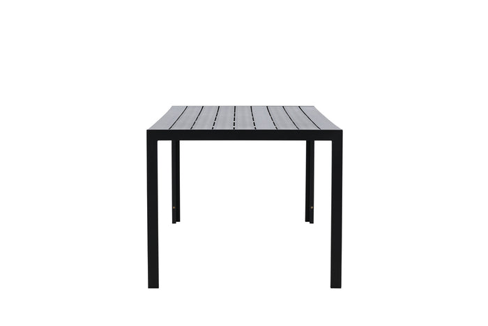 Fjôrd - Tuintafel Rechthoek - Zwart Aluminium - 205x90x74cm - Mirko