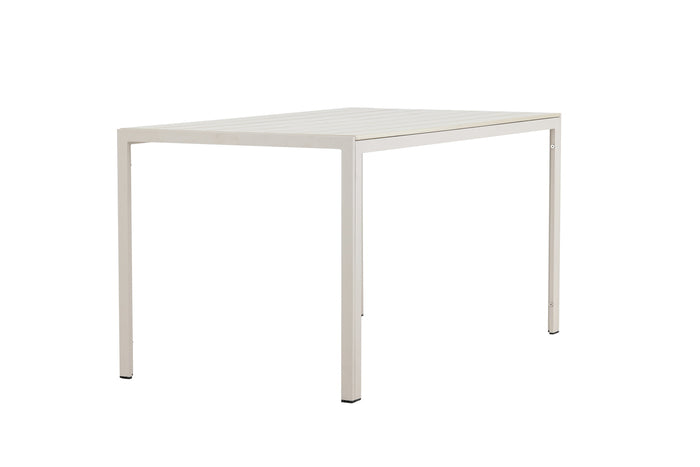 Fjôrd - Tuintafel Rechthoek - Beige Aluminium - 140x80x74cm - Mirko