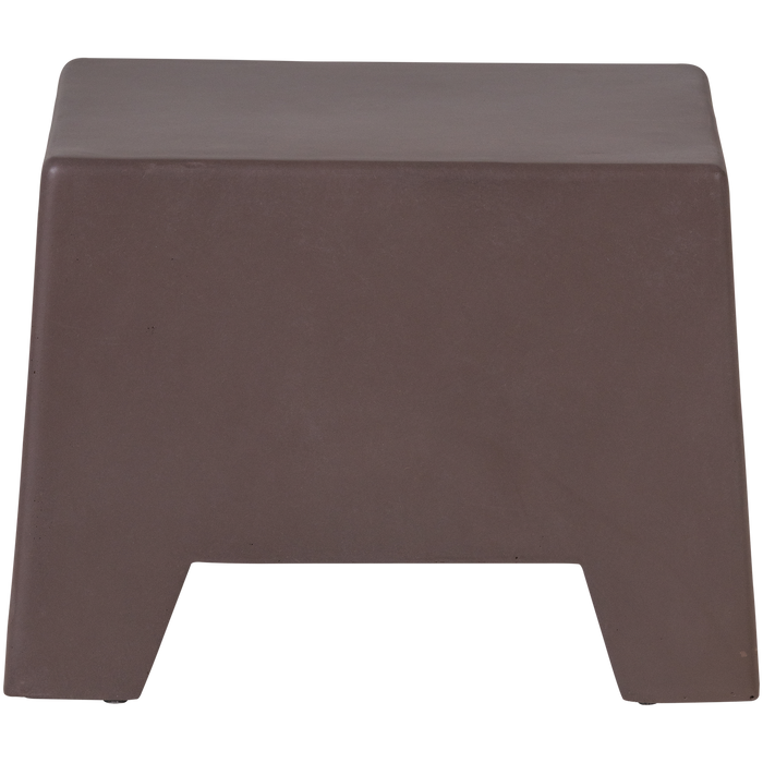 WOOOD Zina Bijzettafel Laag - Cement - Bruin - 36x50x50