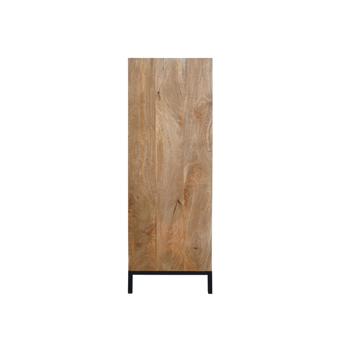 StarFurn - Boekenkast Naturel Hout - 60x45x220cm - RichWood