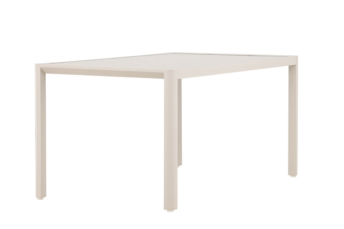 Fjôrd - Tuintafel Rechthoek - Beige Aluminium - 150x85x72cm - Giardini