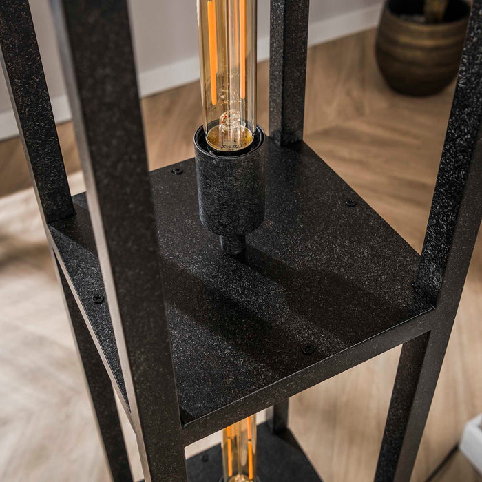 Giga Meubel - Vloerlamp Artic Zwart - 4-Lichts - Quadra