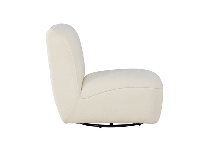 Fjôrd - Loungestoel Wit Stof - Draaibaar - My