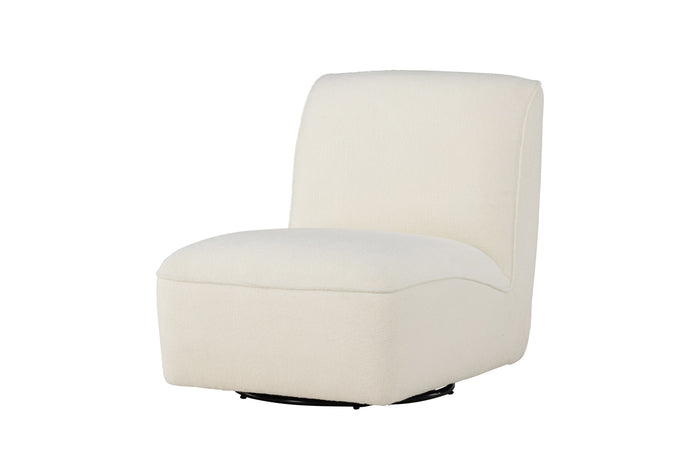 Fjôrd - Loungestoel Wit Stof - Draaibaar - My