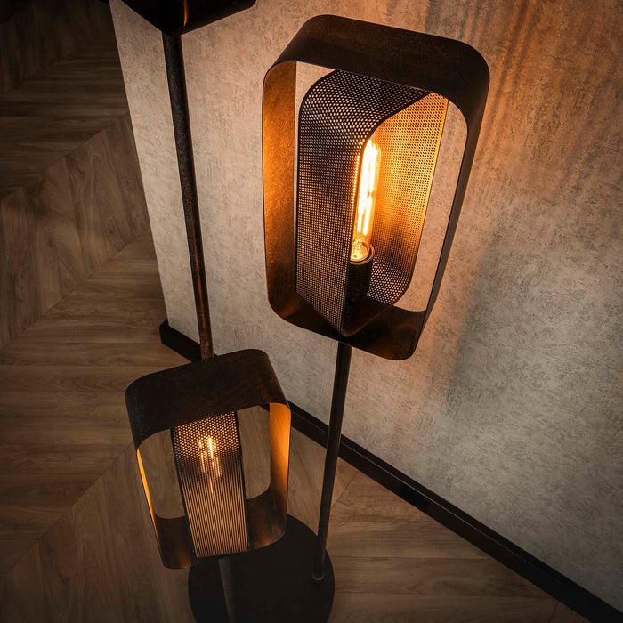 Giga Meubel - Vloerlamp Zwart - 3-Lichts - 170x42x42cm - Rotate