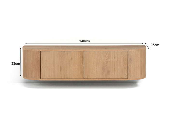 Livingfurn - TV-Meubel Novero Zwevend - 35x140x33cm
