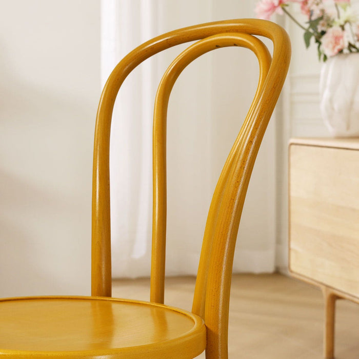 Fameg Vienna Thonet No. 18 houten bistrostoel geel