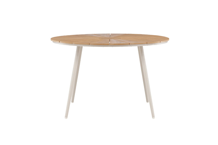Fjôrd - Tuintafel Rond - Beige|Naturel Aluminium - 120cm - San Vito
