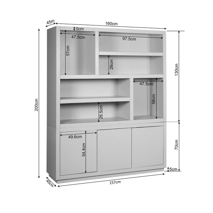 StarFurn - Vakkenkast Bruin Hout - 160x45x200cm - Brussel