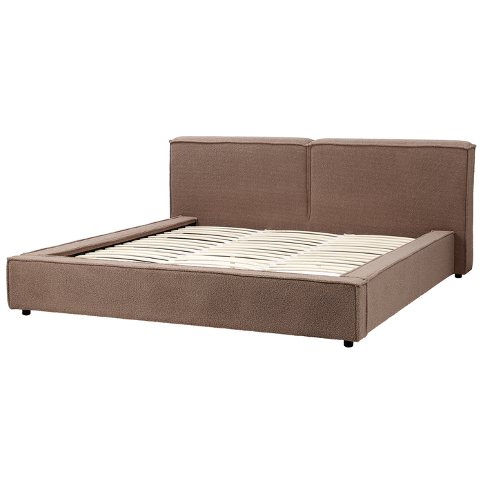 Beliani - LINARDS - Bed - Tweepersoonsbed - 180 x 200 cm - Bouclé