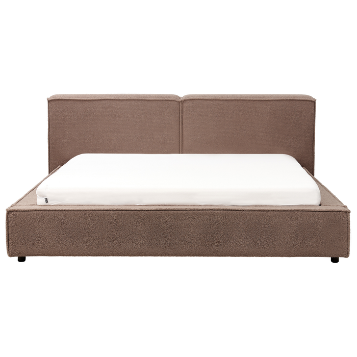 Beliani - LINARDS - Bed - Tweepersoonsbed - 180 x 200 cm - Bouclé