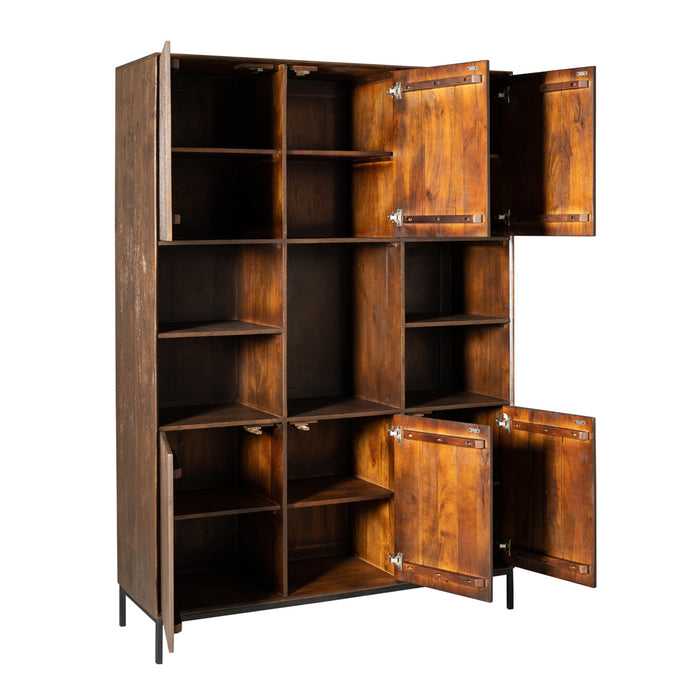 StarFurn - Vakkenkast Bruin Hout - 135x45x200cm - Madison XL