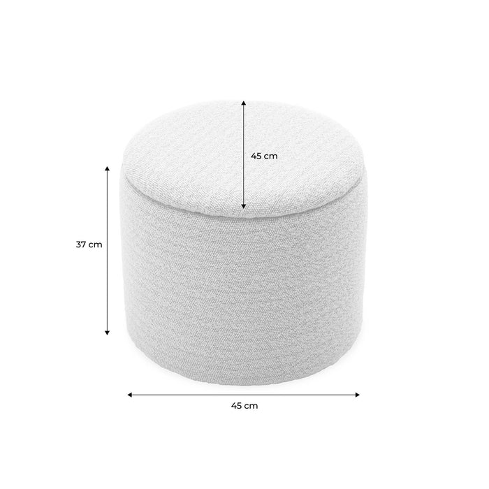 sweeek - Stoffen poef met opbergruimte