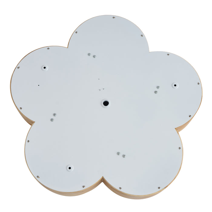 QAZQA Kinder plafondlamp hout met wit - Lucille