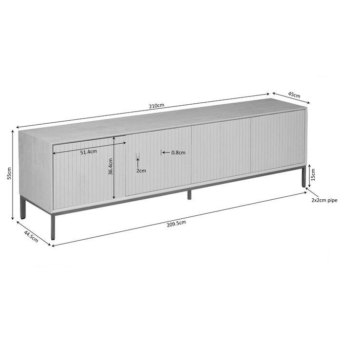 Starfurn Tv meubel Madison Natural | 210 cm