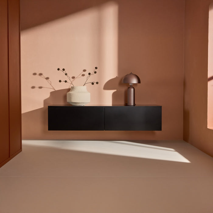 Fjôrd - Zwevend TV-Meubel - Zwart - 160x45x35cm - Frihamn